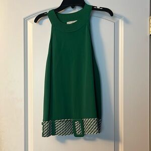 Green tank with sewn in belt
